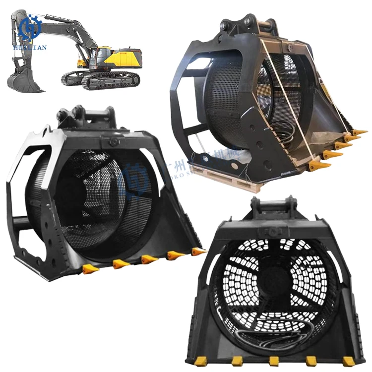New Professional Heavy   Mini Excavator Rocks Screening Grid Sizes Bucket Excavator Attachment Parts