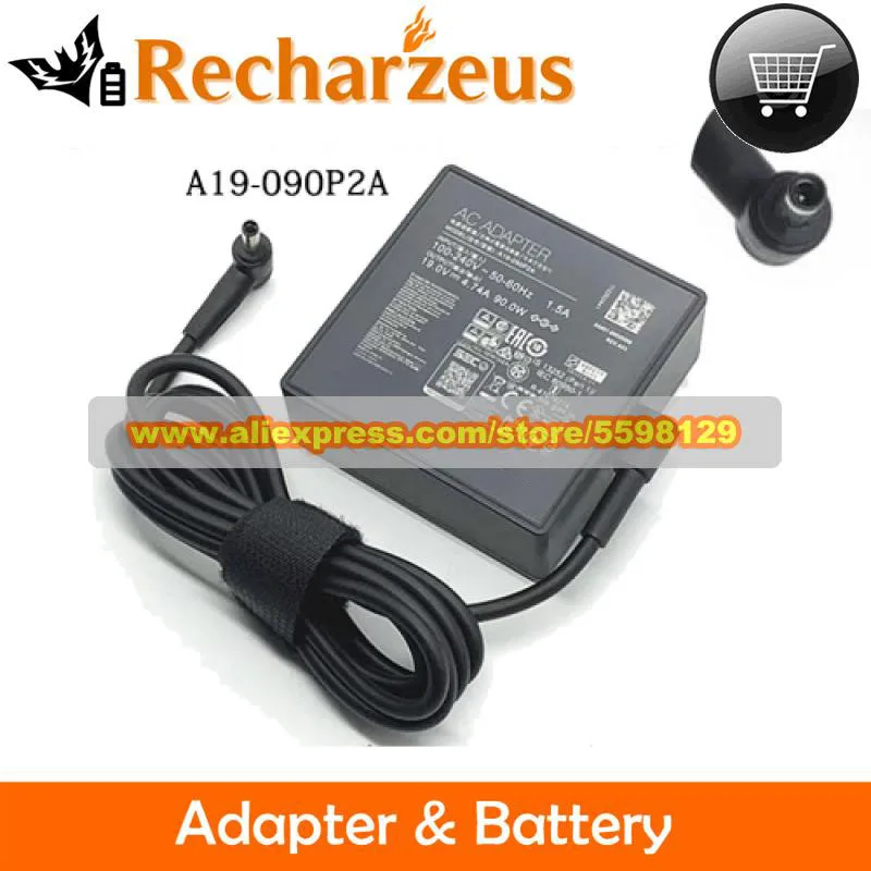 19V 4.74A 90W Adapter A19-090P2A ADP-90LE B Charger For VIVOBOOK K1703Z X1703Z K1703ZA ZENBOOK 15 UX533 ZEN AIO M5401WUA Q529ZA