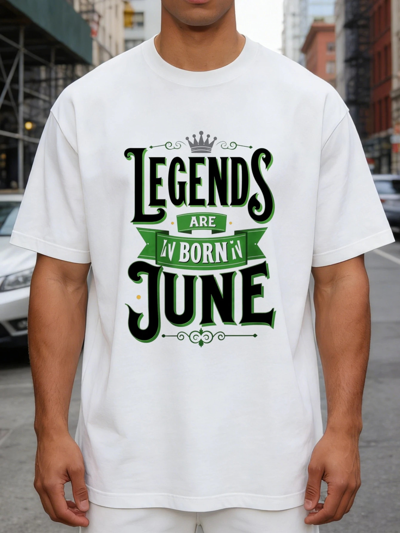 Classic Retro Style Men's T-Shirt, Legendary Design for Those Born in June, Summer Casual Wear, Perfect Gift for June Birthday