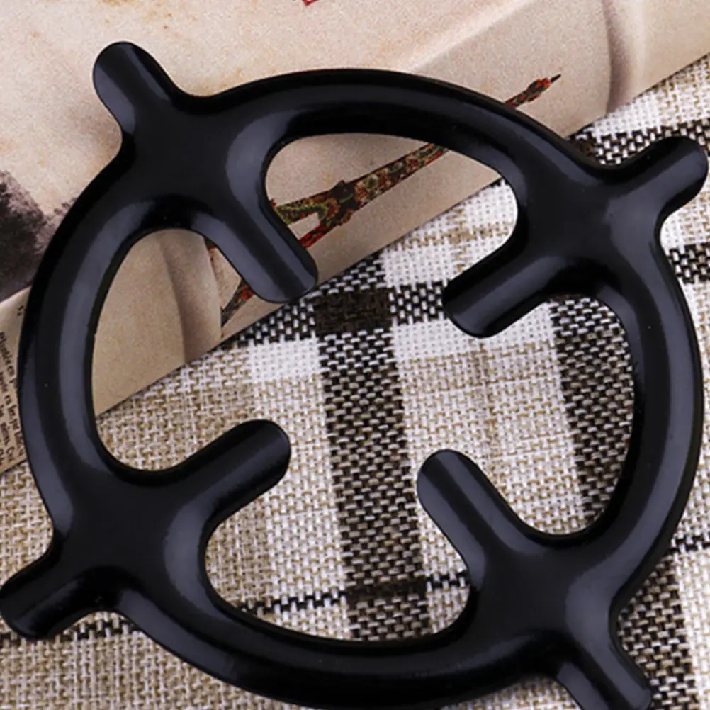 

5 Pcs Black Iron Round Racks for Propane Gas Kitchen Gadgets Pot Support Range Heat Resistant