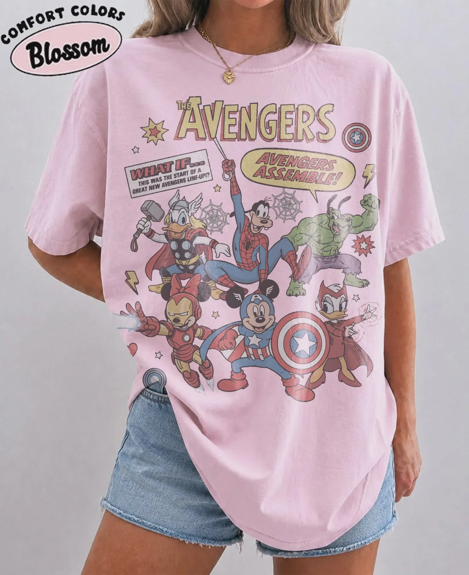 2026 Avengers Style Men's and Women's Summer Pure Cotton T-shirt Fan Style Comfortable, Breathable, High-quality Ins Y2k