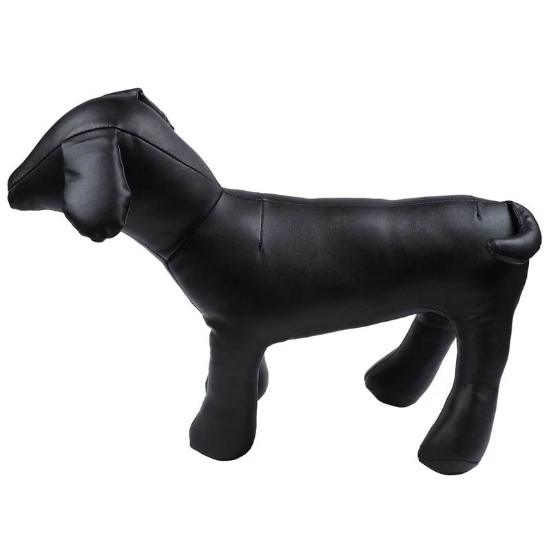 A84M-Leather Dog Mannequins Standing Position Dog Models Toys Pet Animal Shop Display Mannequin