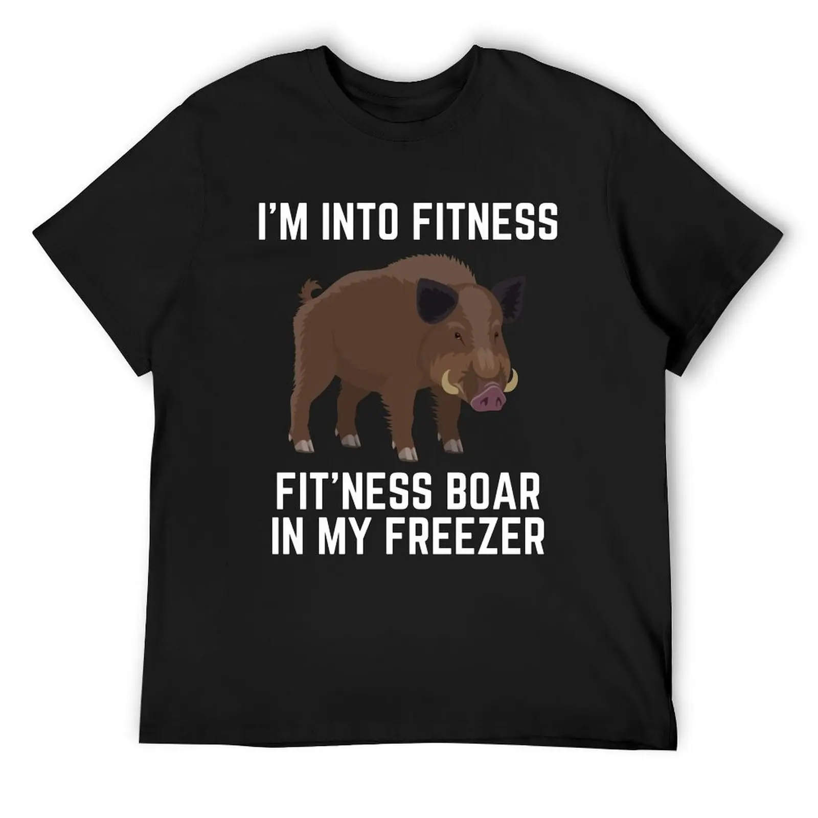 I'm Into Fitness Fit'ness Boar In My Freezer Boar Hunting T-Shirt boys whites graphic shirts t shirt men