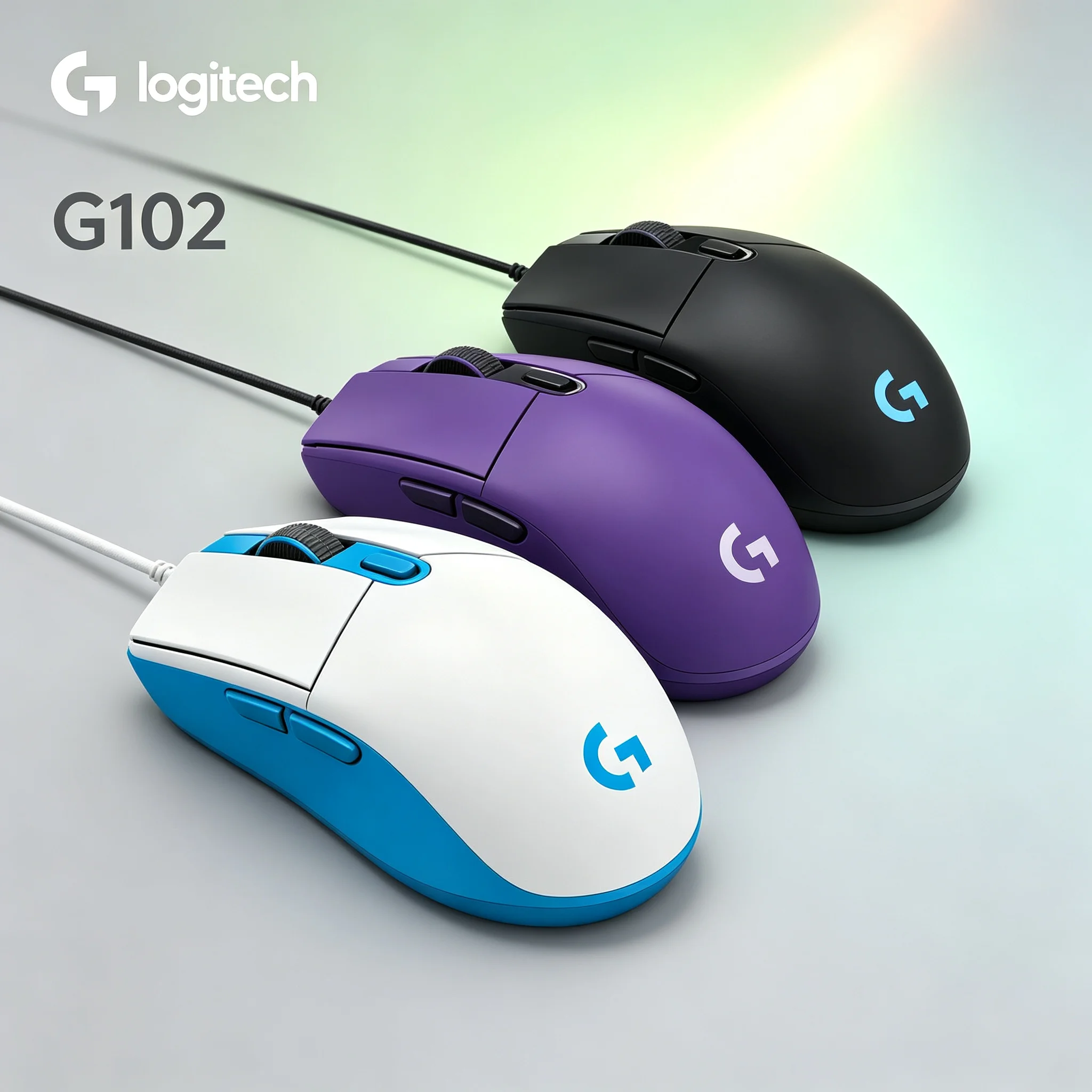 High Performance Logitech G102 Wired Gaming Mouse RGB For CS 2 PUBG LOL Valorant Competitive Game Player Mouse