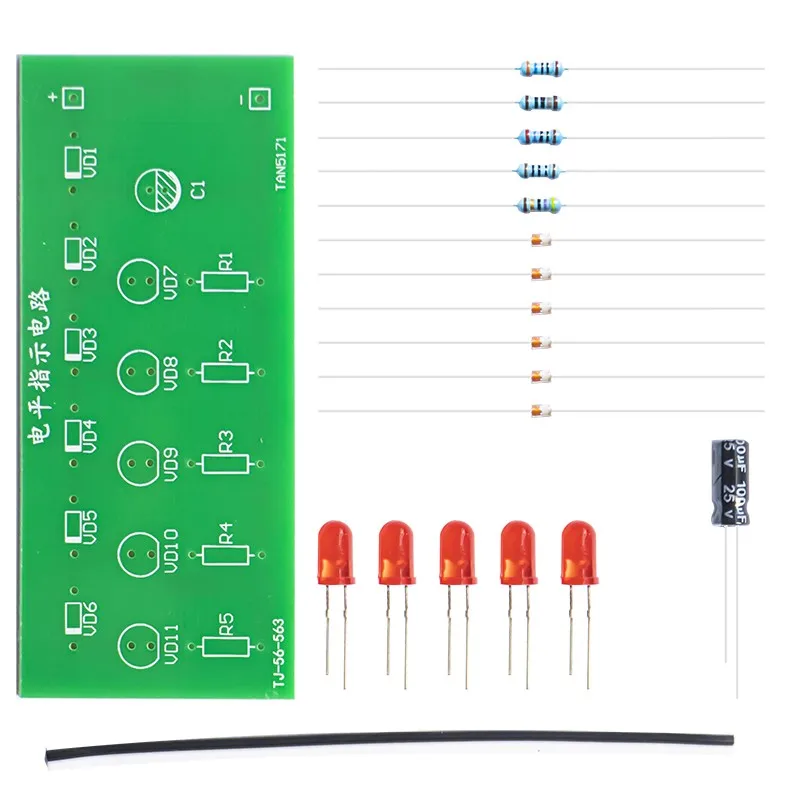 Level Indicator Circuit Light Emitting Diode LED Electronic Fabrication DIY Kit Soldering Board  Electronic Components