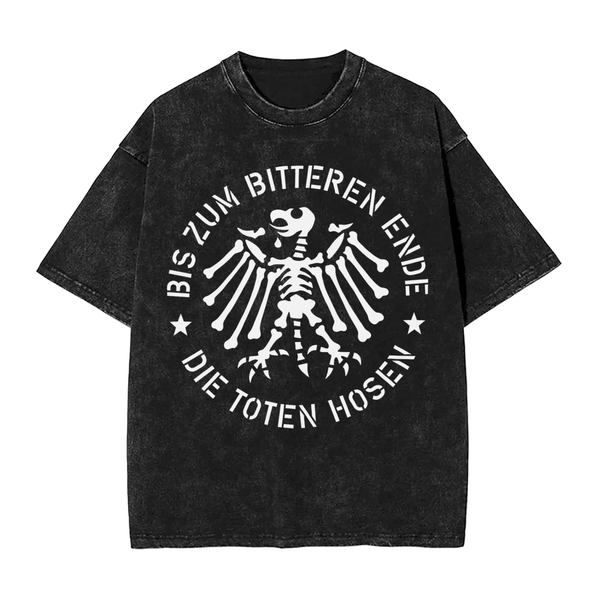 Camisetas Zum Bitteren Ende Die Toten Hosen para Homens, Gola Redonda, 100% Algodão, Camiseta Lavada, Manga Curta, Novidade em Roupas