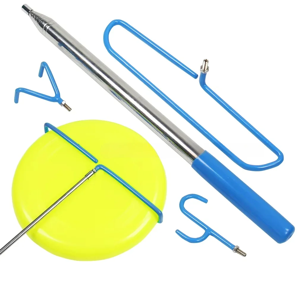 Disc Golf Pole Retriever Hook Stick with 16 Feet Stainless Steel Telescopic Pole
