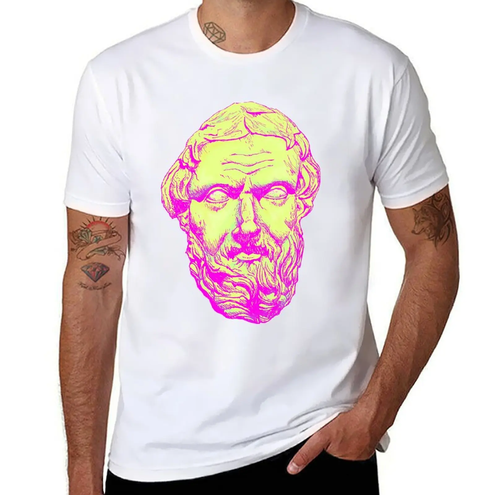 

Democritus T-Shirt funny t shirts dark humor man t shirts for men man t shirt cotton T-Shirt