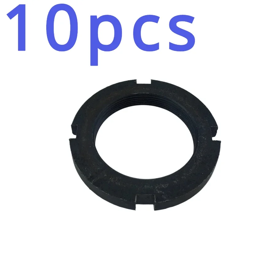 

10 шт. для запасных частей для мотоциклов M10-M200 GB812, круглая гайка/контргайка с прорезями/гайка с четырьмя прорезями, стопорная гайка M52X1,5 мм