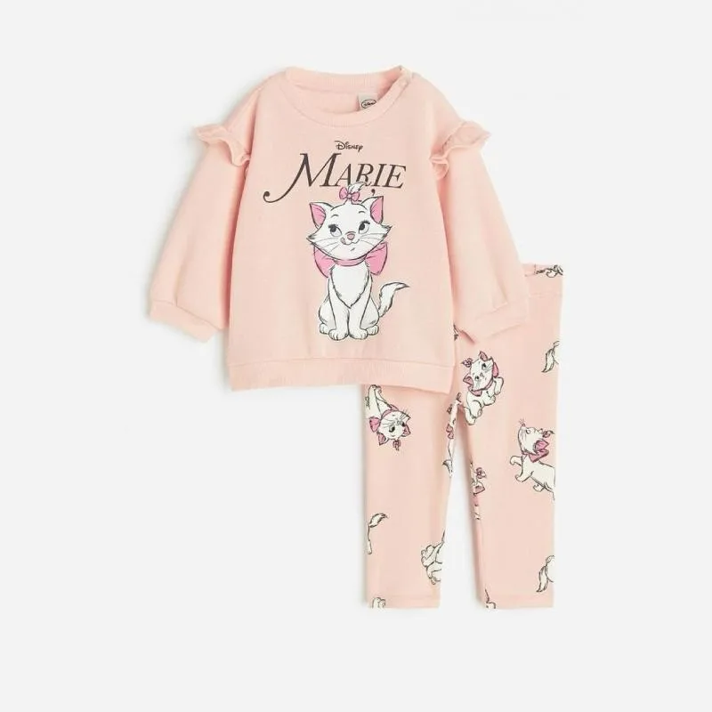 Mickey Printed Children\'s Clothing 2024 Summer Children\'s Set Fashion And Leisure Girls\' Set Sportswear+pants 2 Pieces/set
