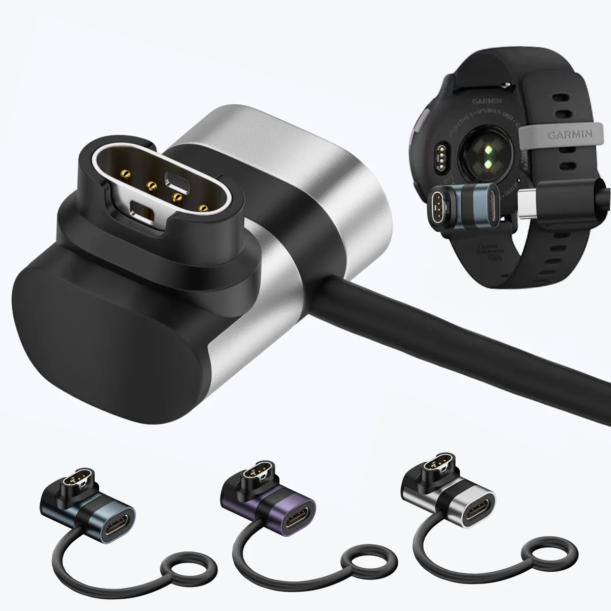 Type C Charger Adapter For Garmin Fenix 7 6 6X 5S 5X Plus/Forerunner 965 955 Smart Watch Chargering Converter Accessories