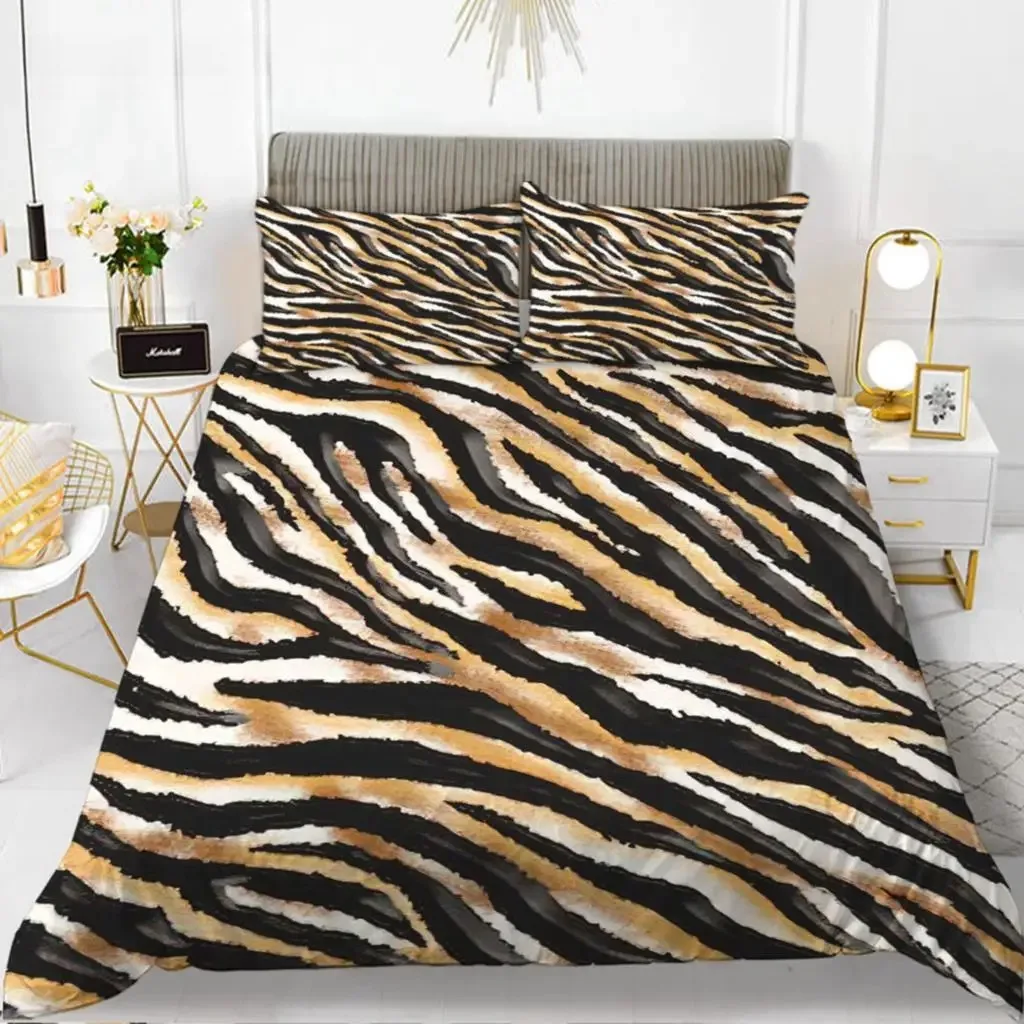 

Комплект пододеяльников с принтом зебры King из полиэстера, красные, черные полоски, комплект постельного белья, дикое животное, зебра, дикая природа, пододеяльник из кожи для девочек