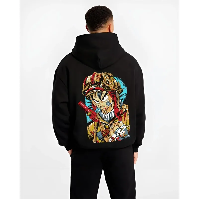 

Мужские толстовки с капюшоном Dragon Ball Z, осень-зима, японское аниме, одежда с графикой Гоку, уличная одежда в стиле Харадзюку Y2K, толстовка из 100% хлопка