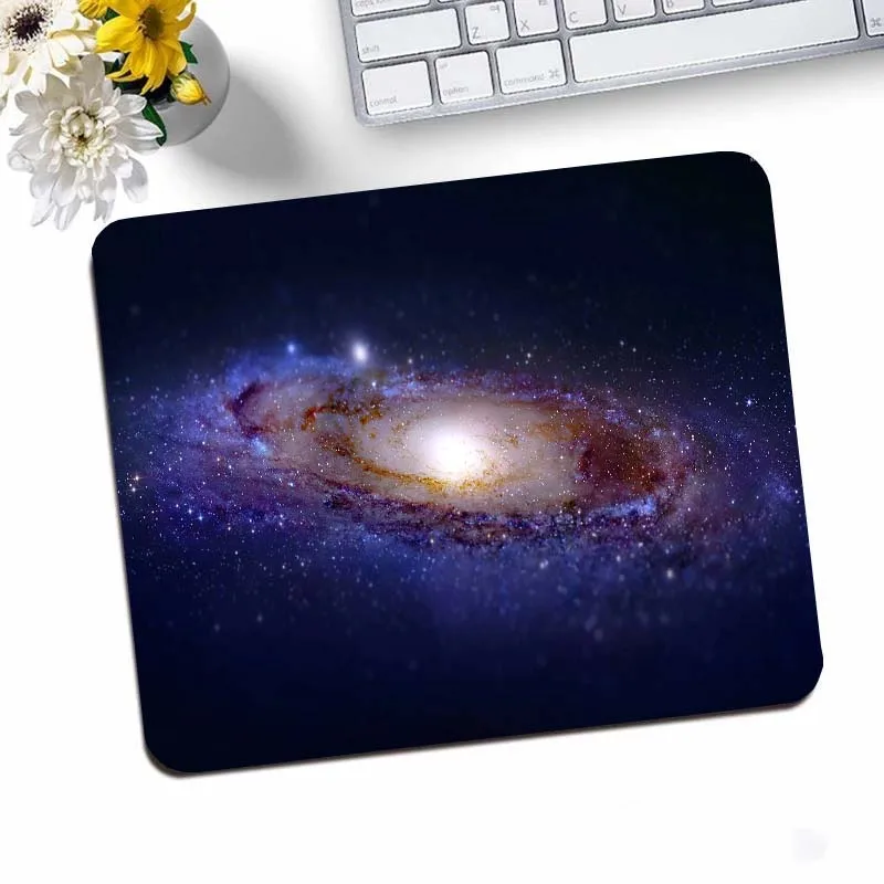 Galaxy mała podkładka pod mysz do gier Deskmat gumowa mata antypoślizgowa podkładka pod mysz Anime akcesoria komputerowe ochraniacz na biurko Kawaii śliczne podkładki pod klawiaturę