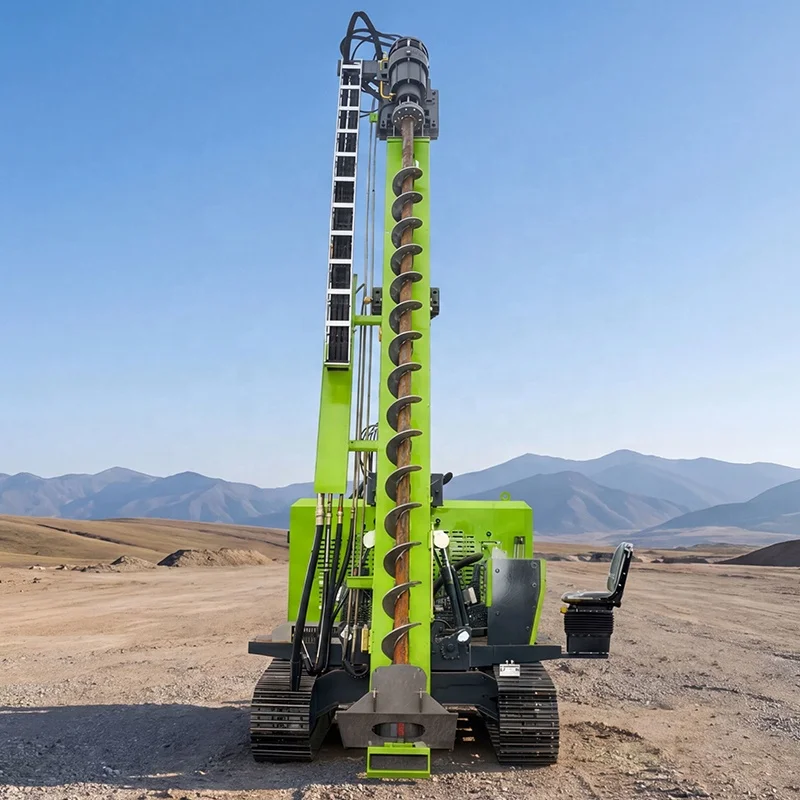 Crawler 360 Degree Rotary Solar Pile Driving Equipment With Custom Replacement Parts