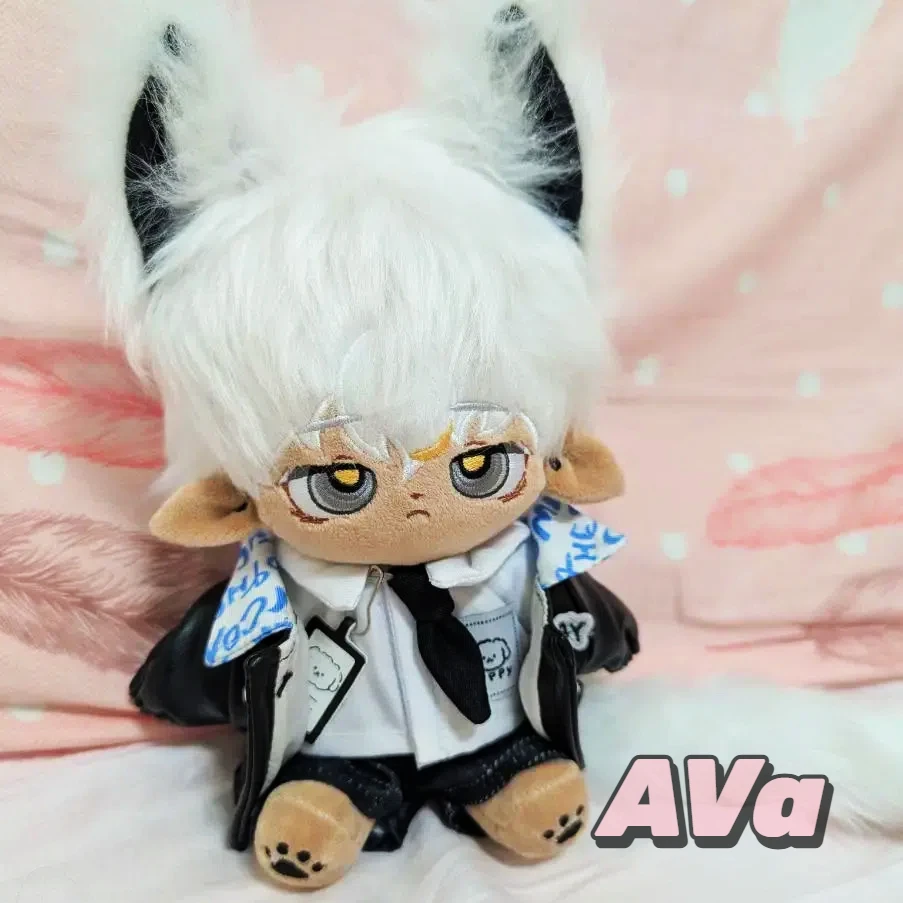 

20cm Astro Black Skin Doll Plush Cute Dress Up Cotton Doll Kawaii Stuffed Cartoon Doll Figure Pillow Toys Collection Birthday