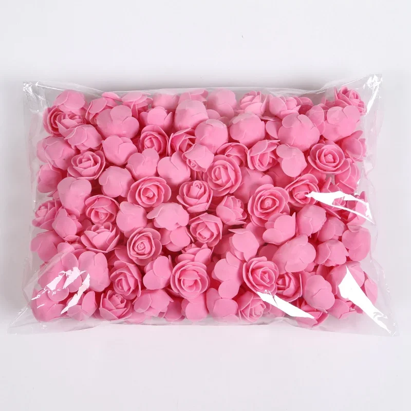 

50//200 Pieces Teddy Bear of Roses 3cm Foam Wedding Decorative Decor Home Gifts Box Artificial Flowers Rose