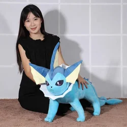50x80cm Vaporeon Large Plush Toys Pokemon Anime Doll Cute Ornament Pokémon Eevee Stuffed Plushie Pillow Gift for Kids Christmas