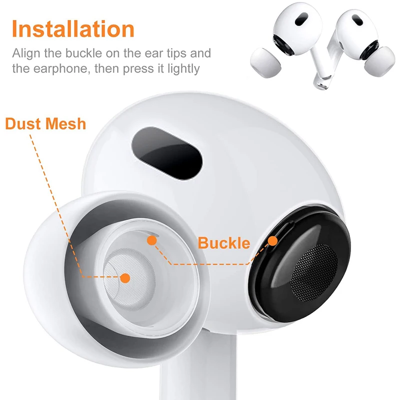 Apple Airpods プロ 2 オリジナルシリコーンイヤーチップ交換用