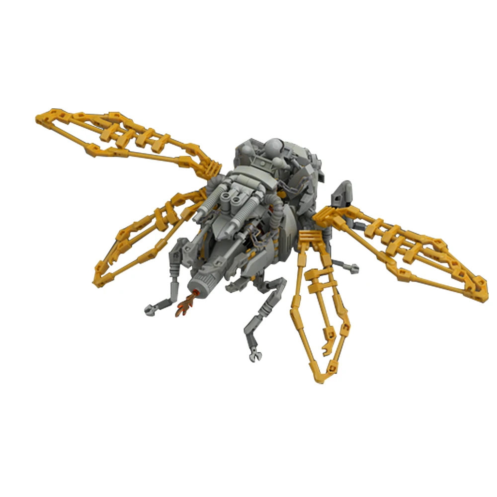 Gobricks MOC Insect Mechanical Cicada Carrier Mode A Building Block set Creativity Creatures Experiment Education Brick Kid Toys