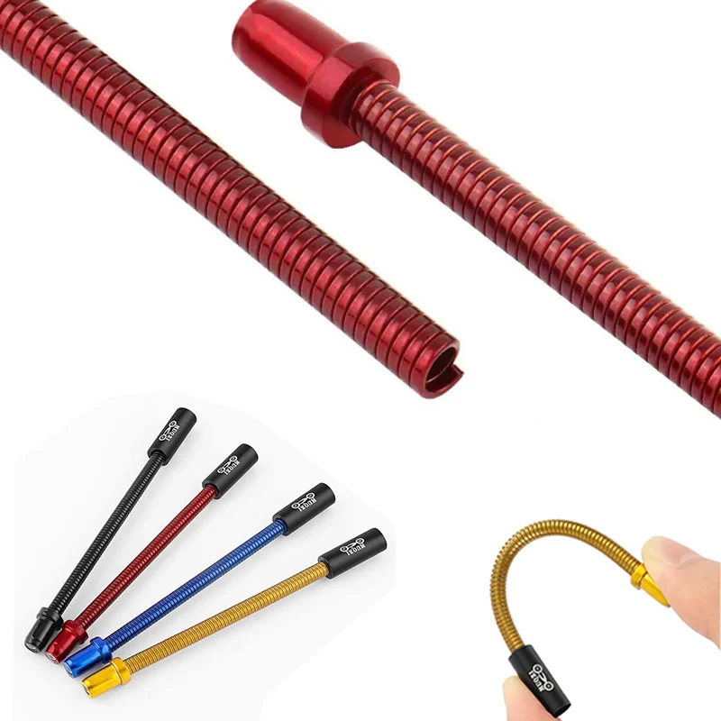 1/2pcs Bicycle V Brake Elbow Noodle V-Brake Caliper Cable Flexible Hose Spring Bend Pipe Folding Bike Universal Cable Guide