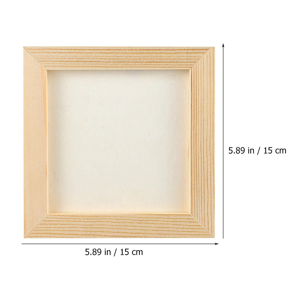 8 Pcs Clay Picture Frame Wooden Blank Poster Frames Modeling Painting Toddler Photo