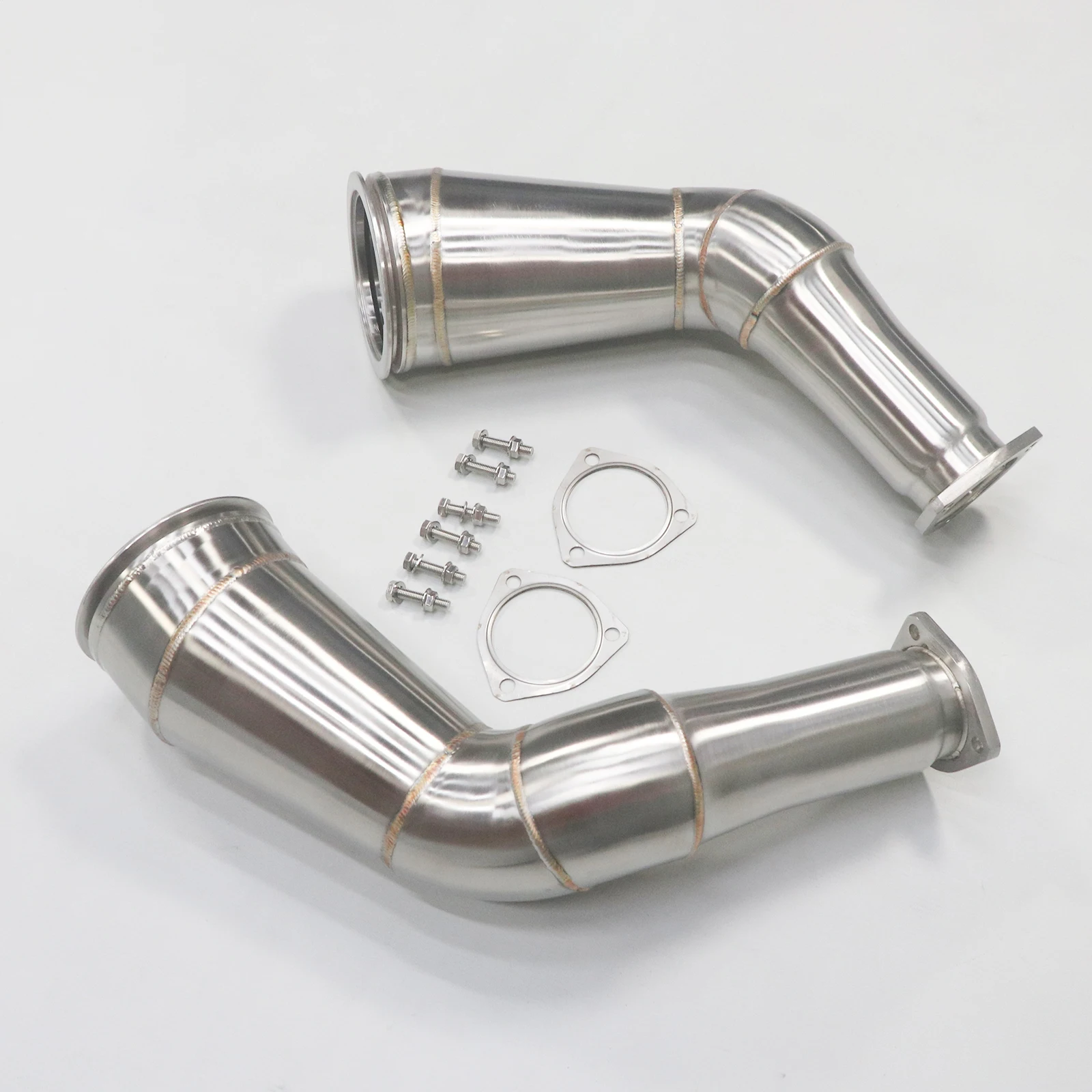 أنبوب سفلي عالي متعدد الاستخدامات 4.0T لأودي RS6 RS7 C8 2019 + ترقية عادم توربينية عالية التدفق من الفولاذ المقاوم للصدأ