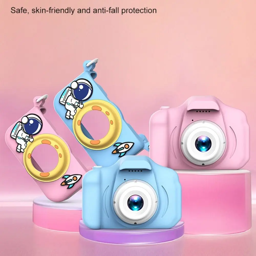 Astronaut Mini Children Camera Take Pictures Small Children Mini Digital Camera Educational 2.0-inch Kids HD Camera Toys