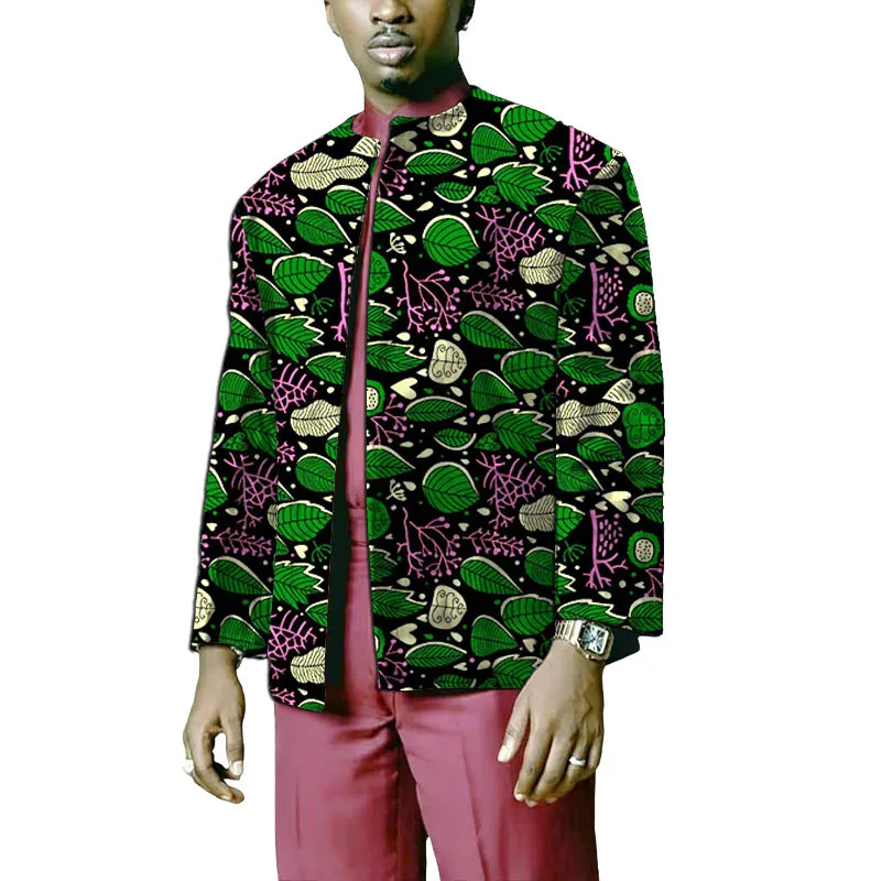 

Original Design Men's Cardigan Jackets Men's O-neck Short Coat Nigerian Fashion Collarless Windbreaker Jacket Made To Measure