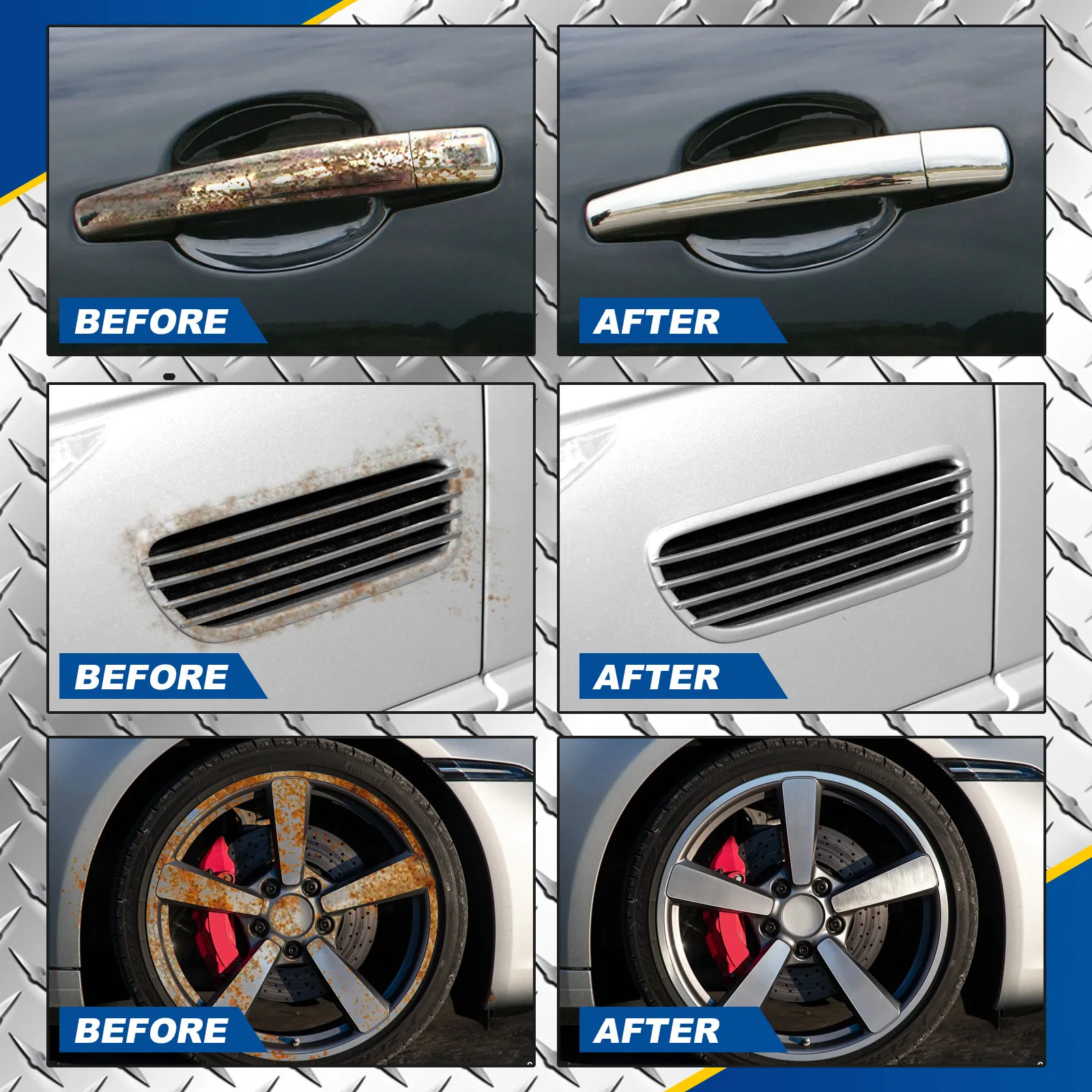 30/100ml Rust Remover Spray Maintenance Anti Rust Inhibitor Derusting Spray  for car wheel, Wheel Rim Brush Rust Cleaner Spray