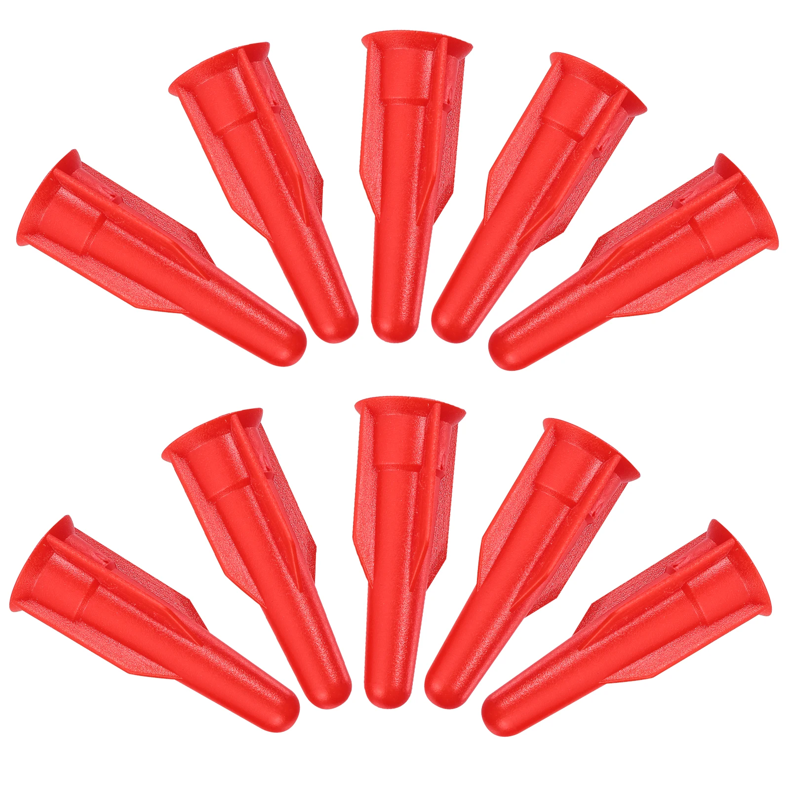 

20pcs Red Hat Caulk Nozzles Durable Screw Tips For Glue Sealant Customizable Size Plastic Head Caps Accessories Tube Nozzles