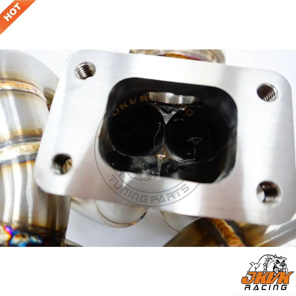 JKVK RACING Tubo de vapor de 3,0 mm de espesor 48 mm OD T3 SR20DET SR20 240SX S13 S14 Colector turbo de montaje superior