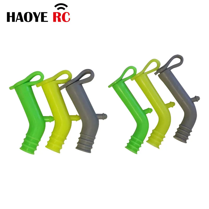 Haoye Engine Exhaust Extension Pipe Silicone End Deflector With Cap For Nitro RC Model Car HSP Himoto HPI Traxxas Losi Axial