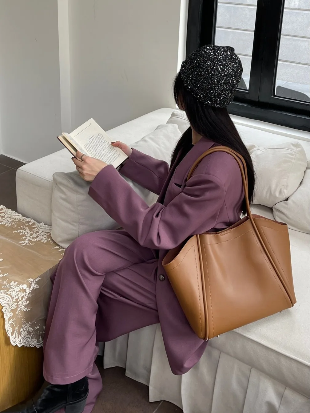 

Aidrani Новая вместительная сумка из высококачественной воловьей кожи, простая и повседневная портативная женская сумка.