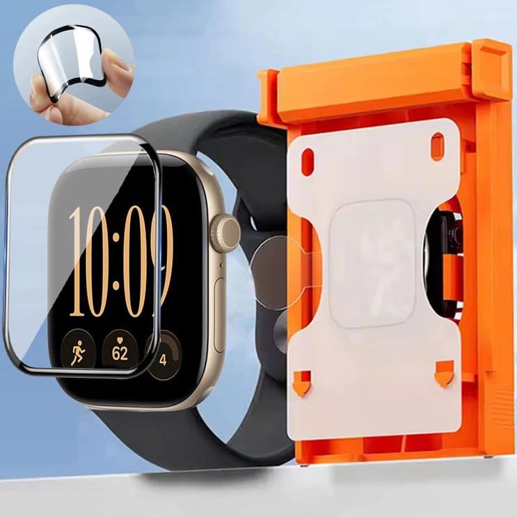 Protective Film Screen Protector For Apple Watch Series 12 46mm 42mm Easy Install Full Coverage Cover Flexible Cover iWatch S12