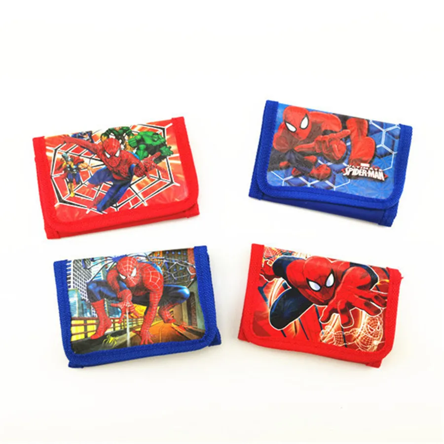 12pcs Spiderman Mini Coin Purse With Zipper Cute Cartoon Spider-Man Kids Wallet Storage Bag Party Supplies Boys Girls Pouch Gift