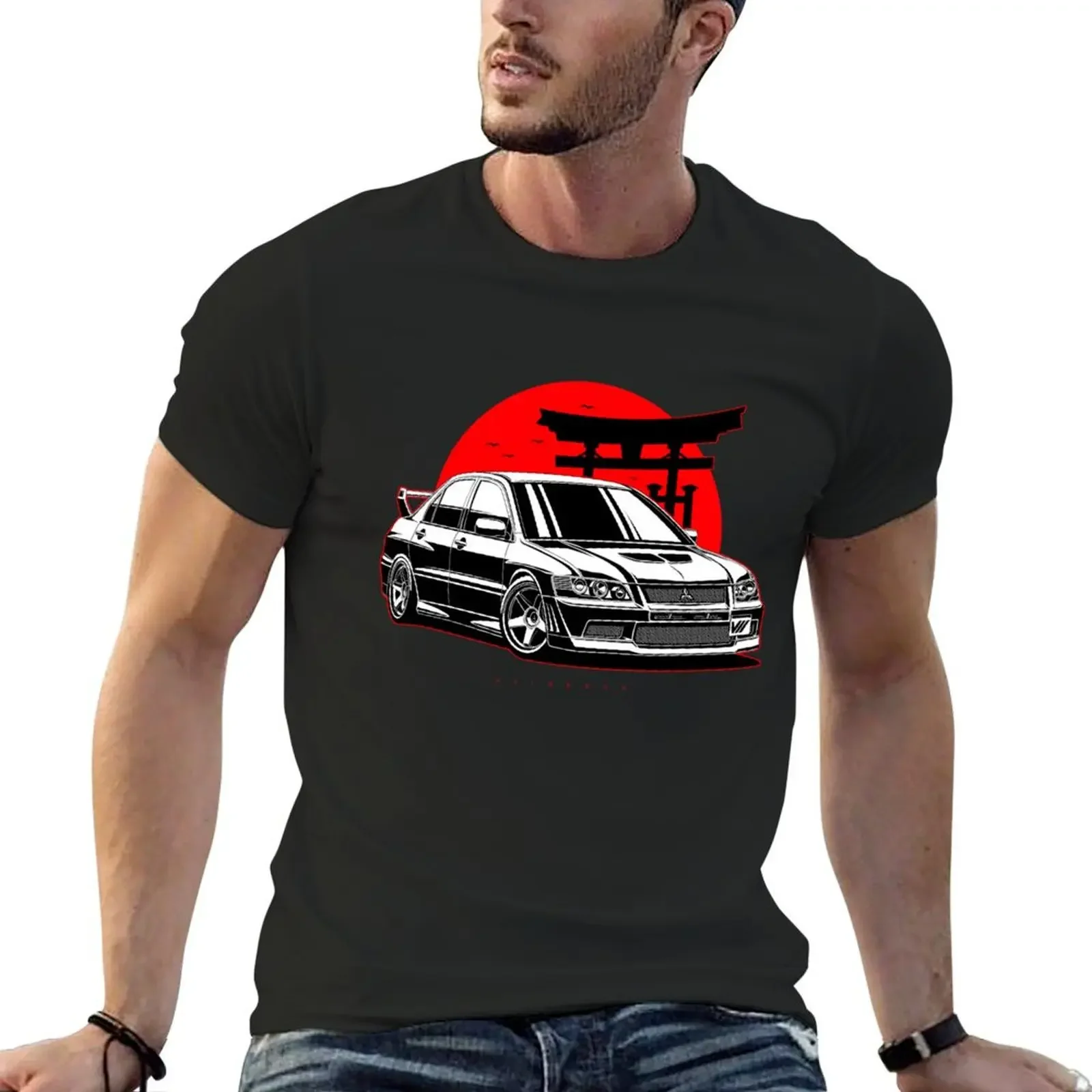 Lancer Evo VII T-shirt blacks boys whites funnys customs heavyweight t shirts for men