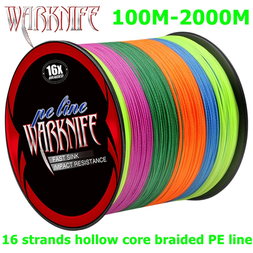 warknife trancado fishing assist line multicolor nucleo oco tranca pe extremo japao 16 fios 100m2000m 20lbs500lbs 01