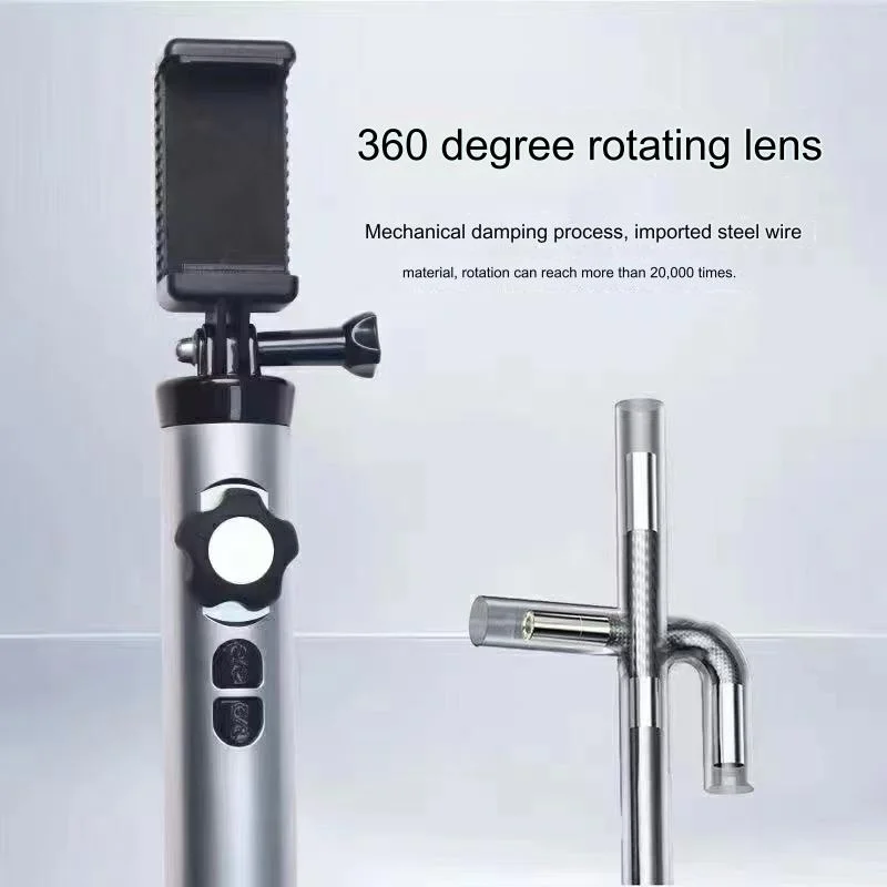 1080p Hd Steering Endoscope 6.4mm 1m Snake Cable Lens Video Borescope Camera Other Vehicles And Tools