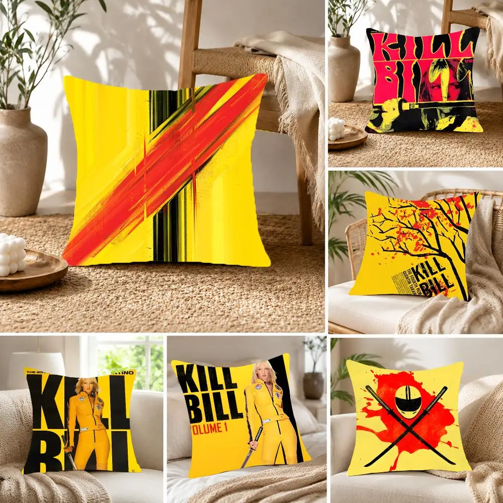 Violent Action Movie K-Kill Bill Cushion Cover Fluffy velvet Nordic style plush Living room sofa decorative