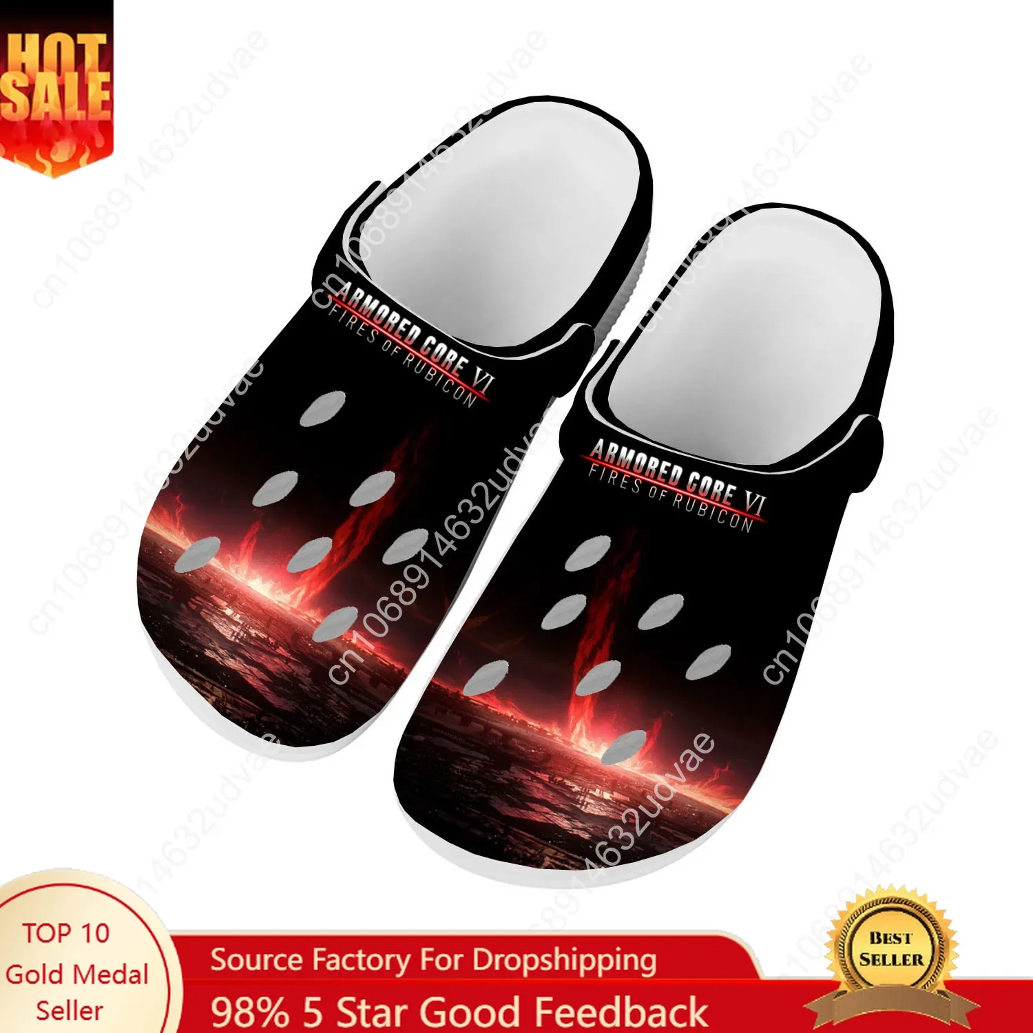 

Armored Core VI Fires Of Rubicon Water Shoes Mens Womens Comfortable Home Garden Clogs Customizd Sandals Beach Hole Slippers
