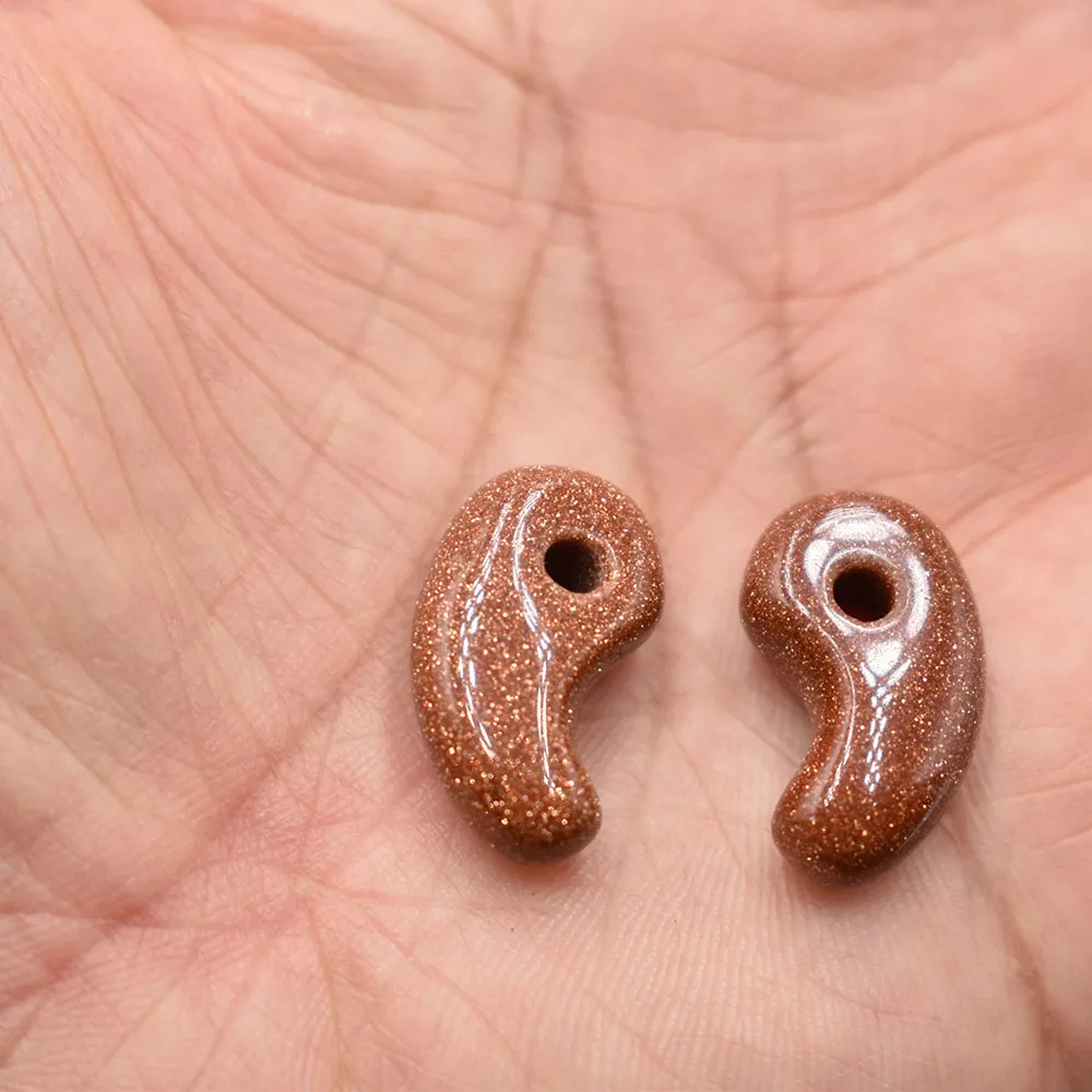 Großhandel 12 Stück/Set modische natürliche Tigerauge-Stein-Rosenquarz-Magatama-Anhänger für Schmuckherstellung, kostenloser Versand – Detail 18