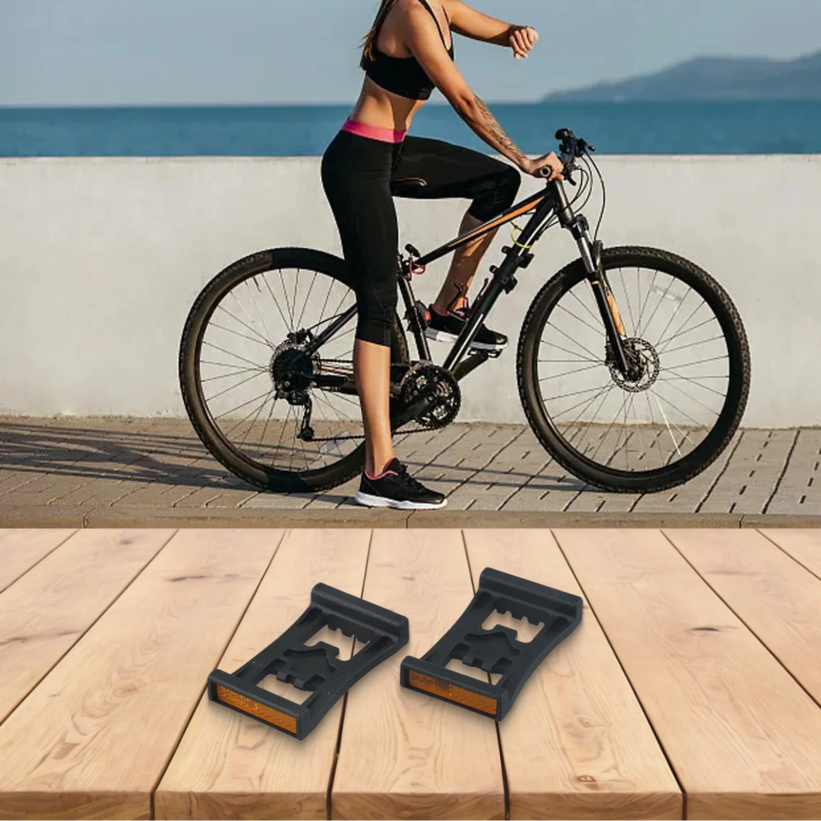 

Новейшая полезная горячая распродажа, переносная надежная педаль с замком для велосипеда, инженерная плоская педаль M520, смешанный пластиковый палец дерева