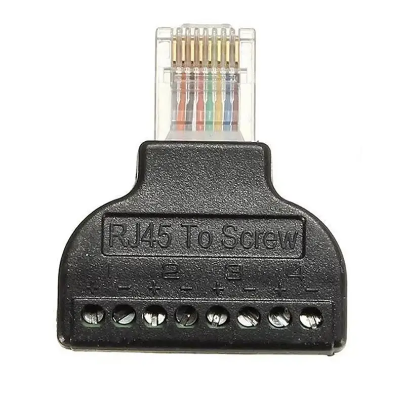 A75Q-RJ45 To 8 Pin Network Crystal Head Adapter Connector 8P8C Screw Terminal Terminal Block