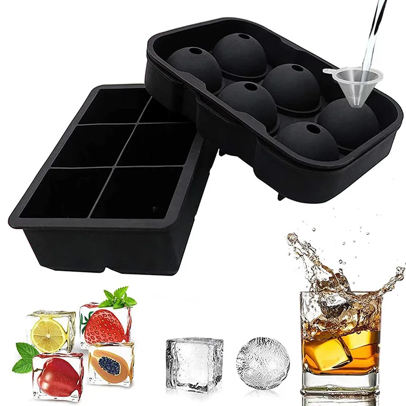 

Food Grade Ice Making Mold Silicone Square Tray DIY Make Drinks And Ice Bars Reusable Ice Making