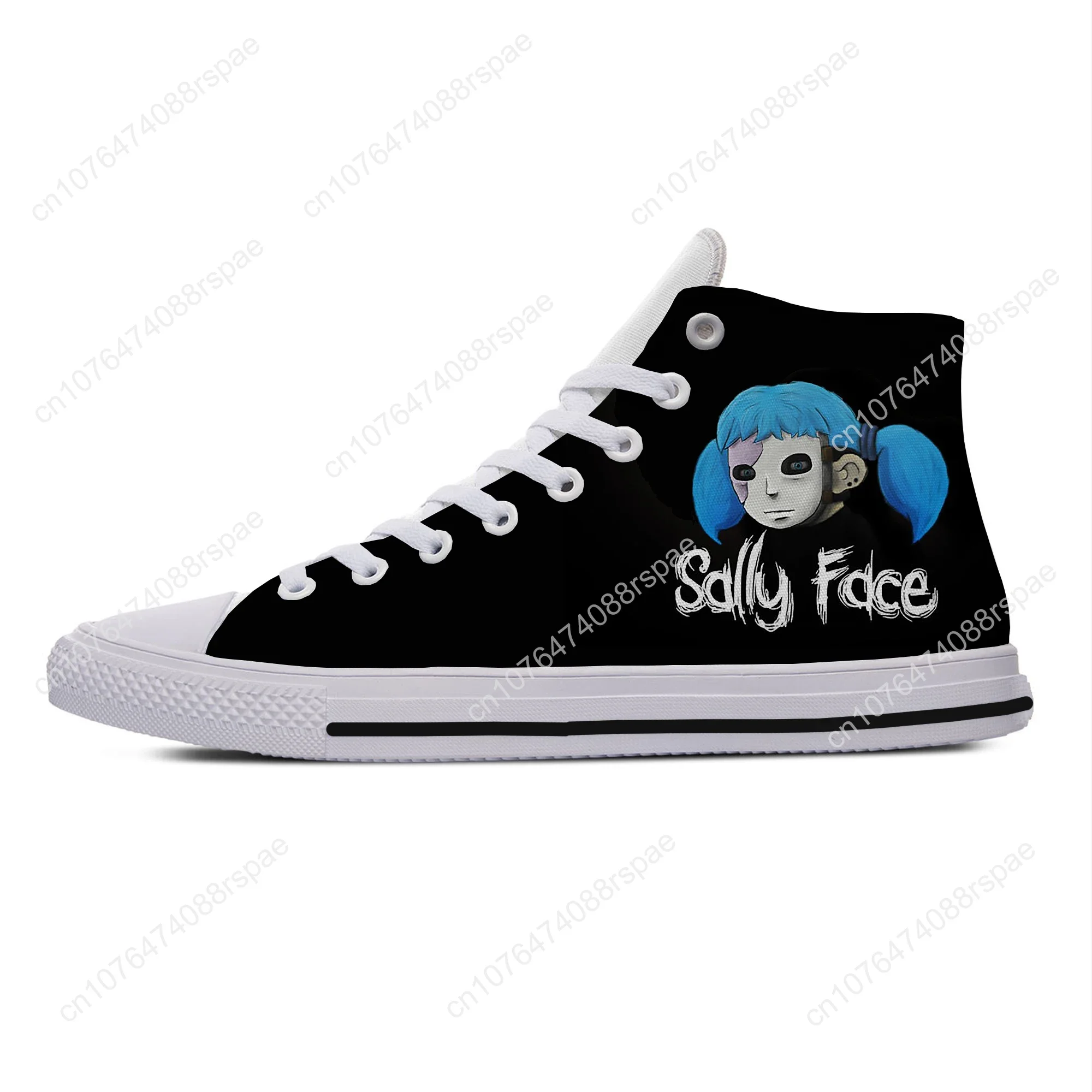 Hot Summer Game Sally Face Novelty Design Harajuku High Top Latest Canvas Shoes Men Women Casual Sneakers Classic Board Shoes