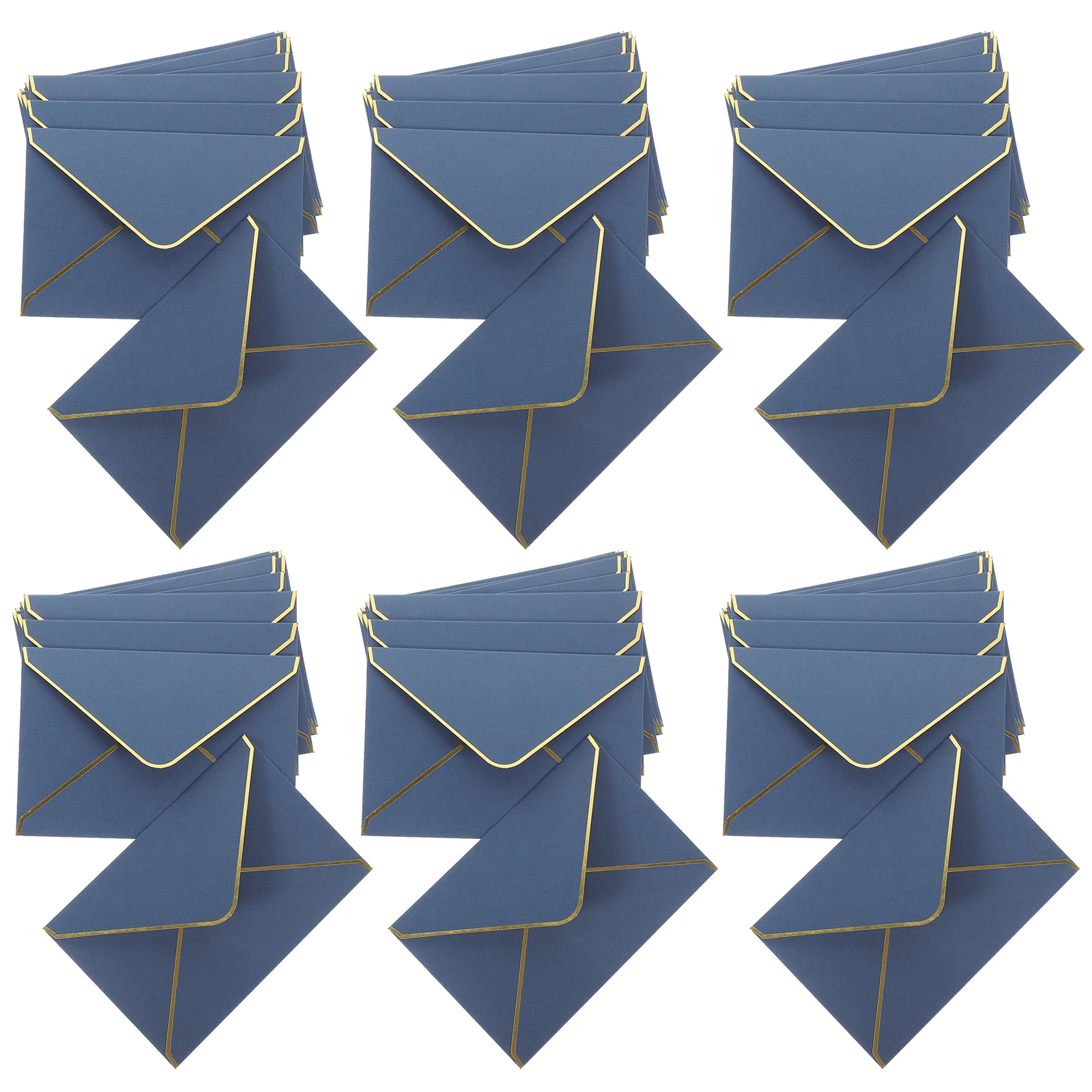 

50Pcs Shiny Gold Foil Envelopes Ideal for Invitation Cards Envelope Storage Portable Card Holder Party Decoration Accessory