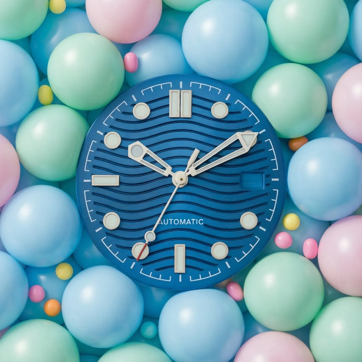 

NH35 Watch Dial 31mm Watch Face Hands Green Luminous Dial Pointers for Seamaster 300 Dial fit NH35 NH36 Mechanical Movement Part