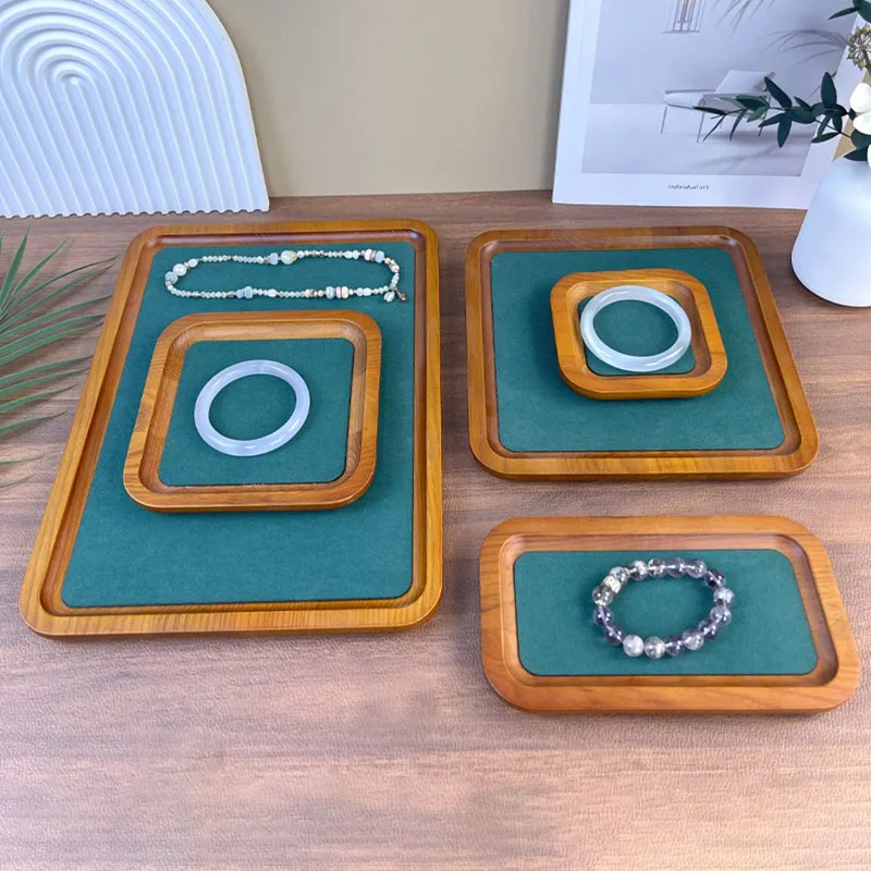 

Luxury Jewelry Check Tray Counter Bracelet Display Trays Shooting Jewelry Displays Tray Fashion Necklace Earring Showcase Trays