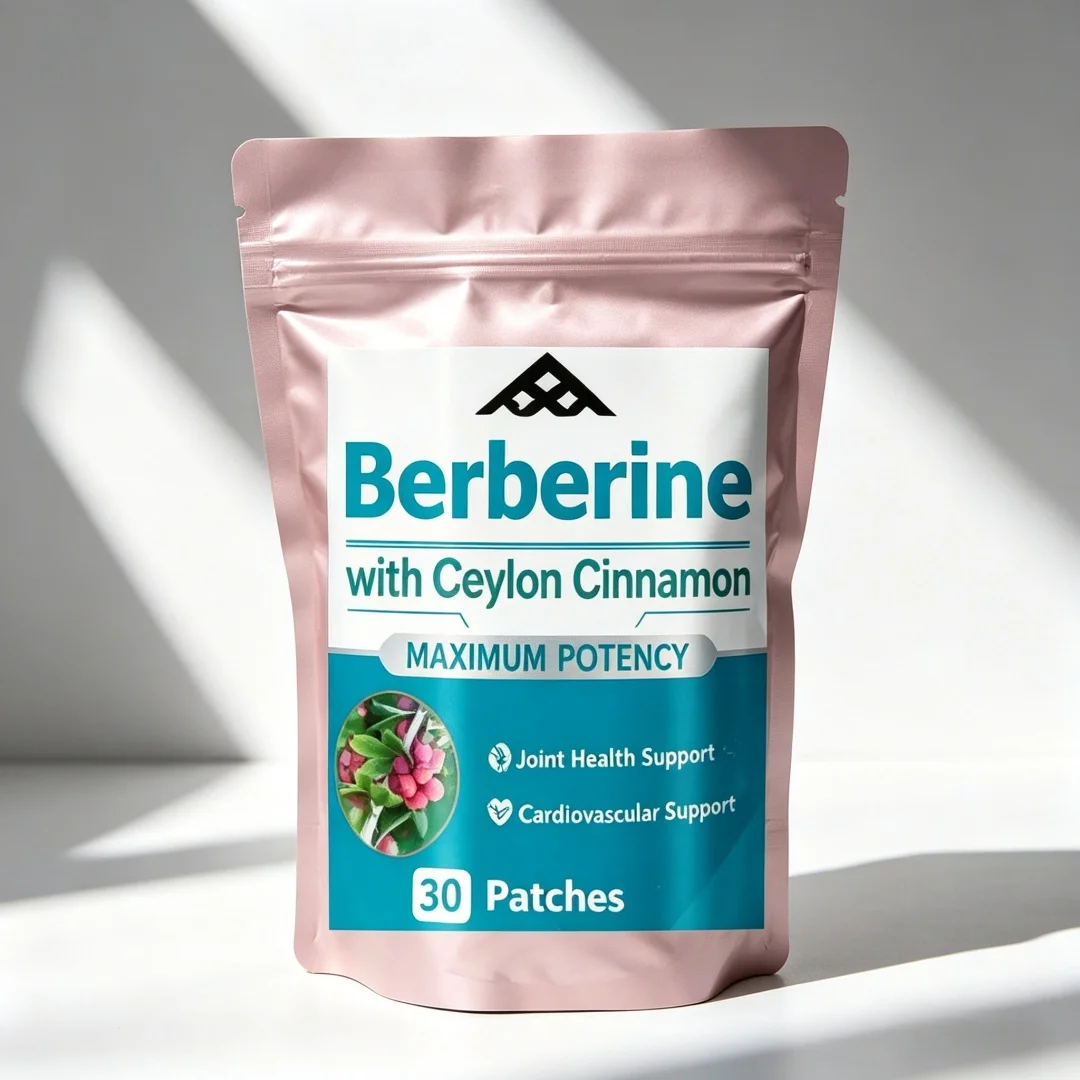 Parches Terapéuticos de Berberina + Canela de Ceilán - Apoyo para las Articulaciones, Salud Cardiovascular, Alivio del Dolor Muscular y Bienestar de Cuerpo Completo